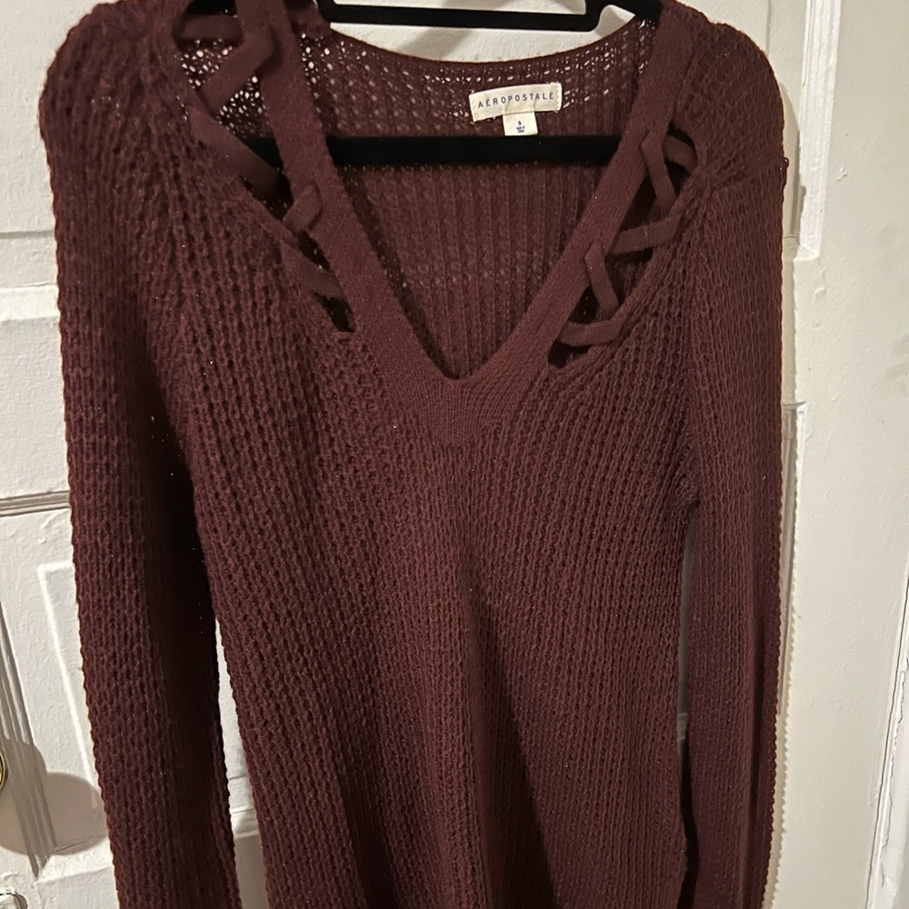 Red/maroon sweater from aeropostale